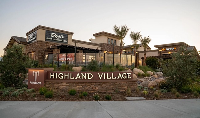 Highland Village sign